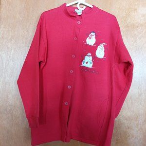 Snowman fleece sweater